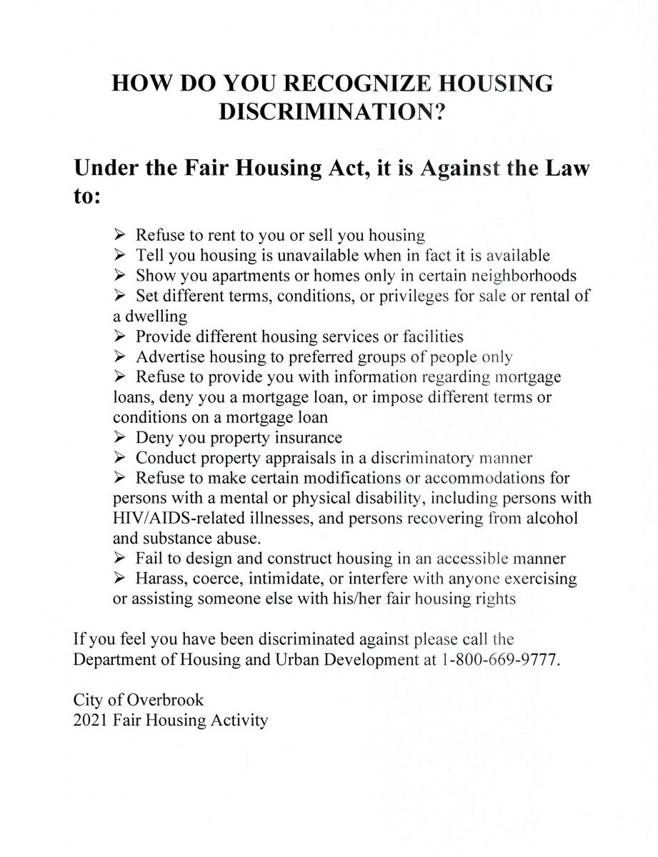 Fair Housing Act Information